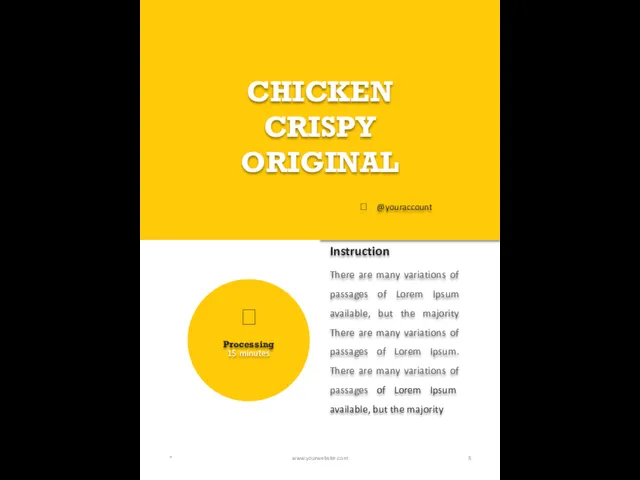 * www.yourwebsite.com CHICKEN CRISPY ORIGINAL There are many variations of