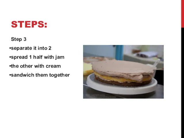 STEPS: Step 3 separate it into 2 spread 1 half