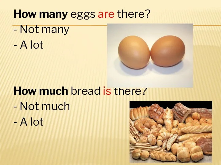 How many eggs are there? - Not many - A