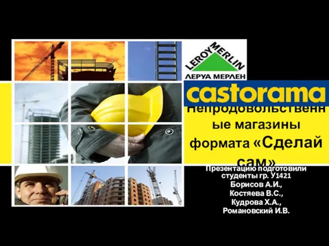 Непродовольственные магазины формата «Сделай сам» Презентацию подготовили студенты гр. У1421