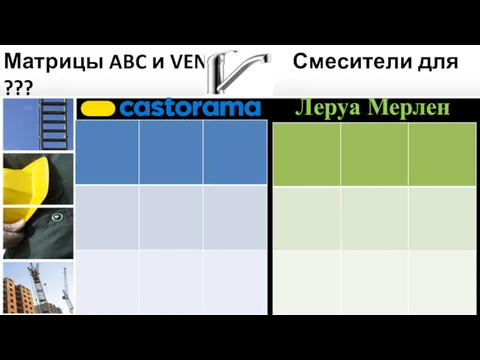 Матрицы ABC и VEN Смесители для ??? Леруа Мерлен