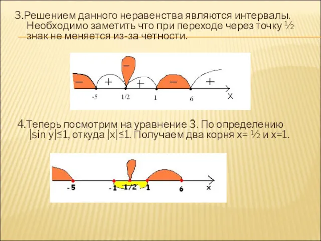 3.Решением данного неравенства являются интервалы. Необходимо заметить что при переходе