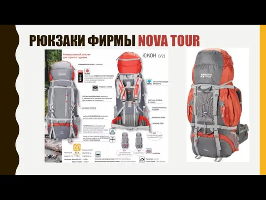 РЮКЗАКИ ФИРМЫ NOVA TOUR