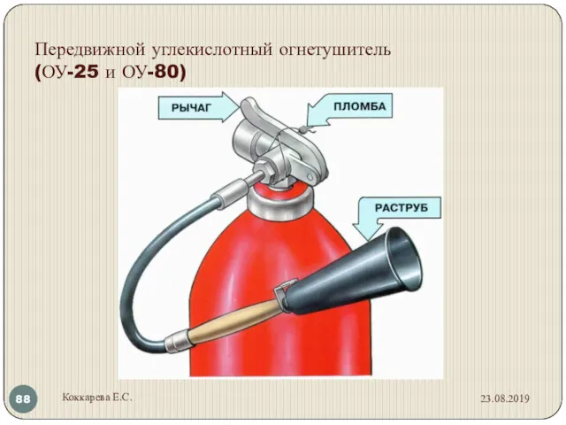 Передвижной углекислотный огнетушитель (ОУ-25 и ОУ-80) 23.08.2019 Коккарева Е.С.