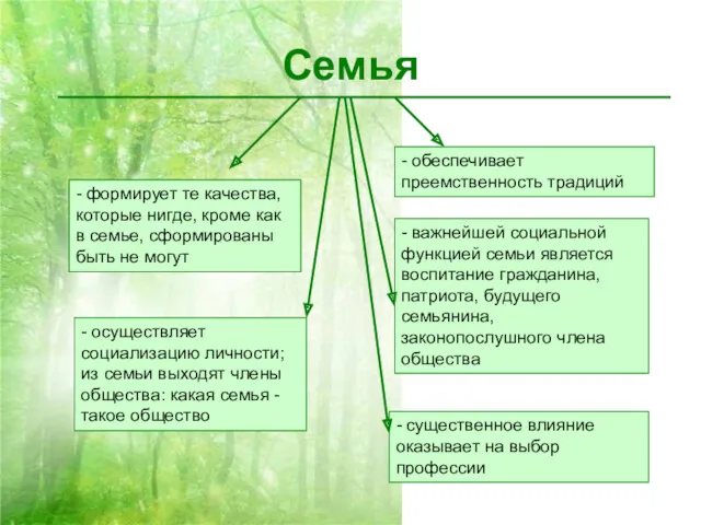 Семья - формирует те качества, которые нигде, кроме как в