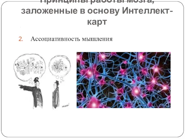 Принципы работы мозга, заложенные в основу Интеллект-карт Ассоциативность мышления Ассоциативность мышления