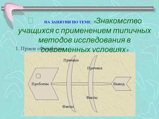  НА ЗАНЯТИИ ПО ТЕМЕ: «Знакомство учащихся с применением типичных