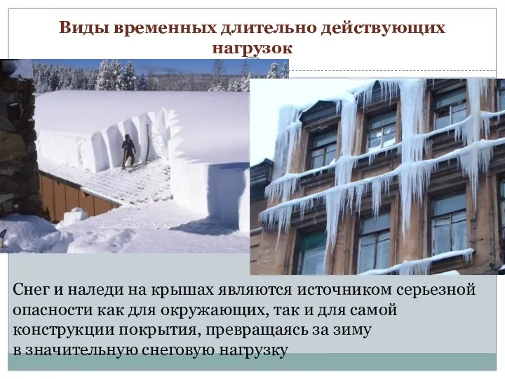 Снег и наледи на крышах являются источником серьезной опасности как для окружающих, так
