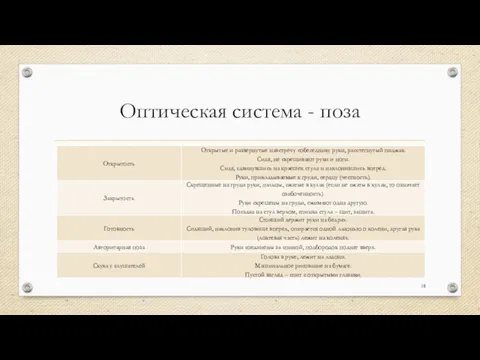 Оптическая система - поза