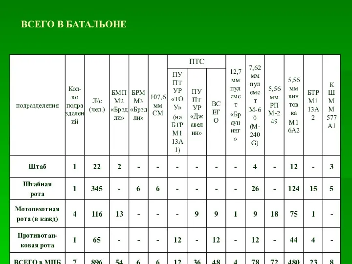 ВСЕГО В БАТАЛЬОНЕ