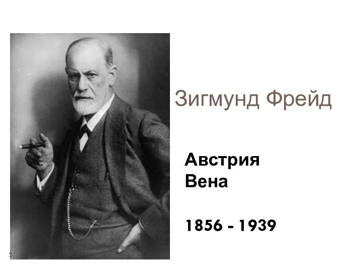 Зигмунд Фрейд Австрия Вена 1856 - 1939