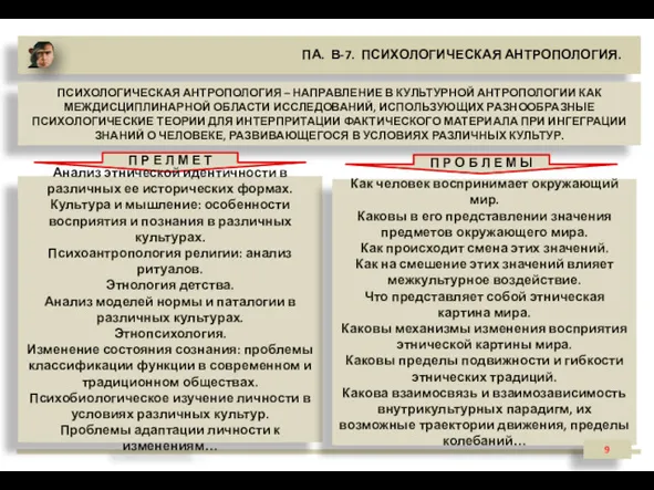 ПА. В-7. ПСИХОЛОГИЧЕСКАЯ АНТРОПОЛОГИЯ. ПСИХОЛОГИЧЕСКАЯ АНТРОПОЛОГИЯ – НАПРАВЛЕНИЕ В КУЛЬТУРНОЙ АНТРОПОЛОГИИ КАК МЕЖДИСЦИПЛИНАРНОЙ