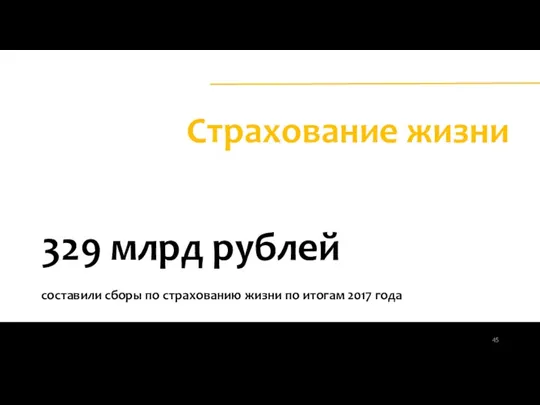 Страхование жизни 329 млрд рублей составили сборы по страхованию жизни по итогам 2017 года