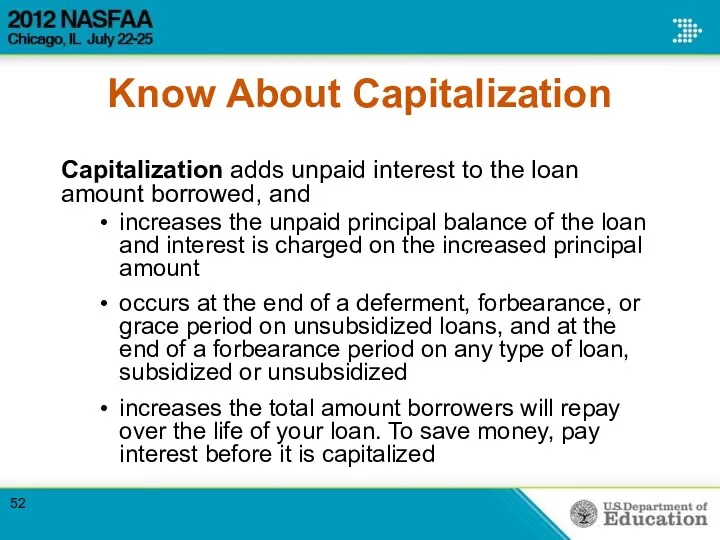 Know About Capitalization Capitalization adds unpaid interest to the loan