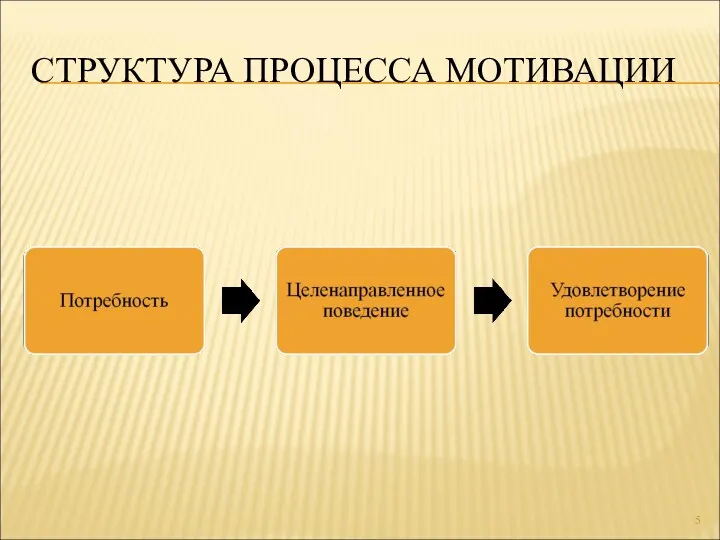 СТРУКТУРА ПРОЦЕССА МОТИВАЦИИ