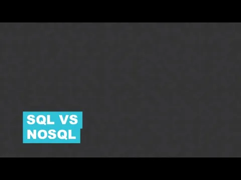 NOSQL SQL VS