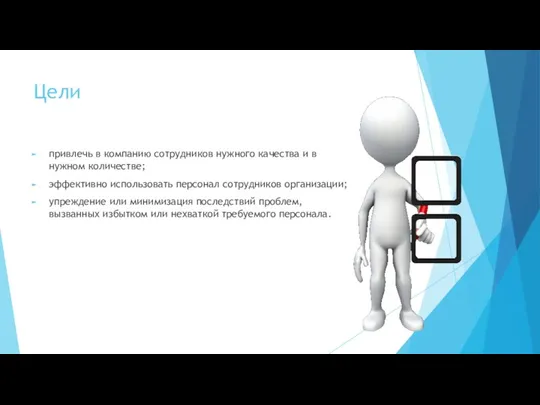 Цели привлечь в компанию сотрудников нужного качества и в нужном