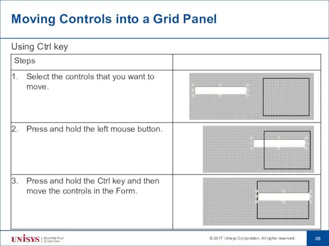 Moving Controls into a Grid Panel Using Ctrl key