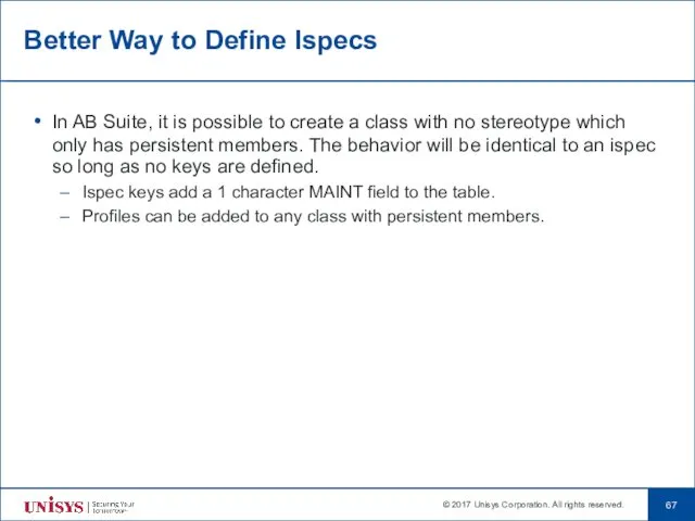 Better Way to Define Ispecs In AB Suite, it is