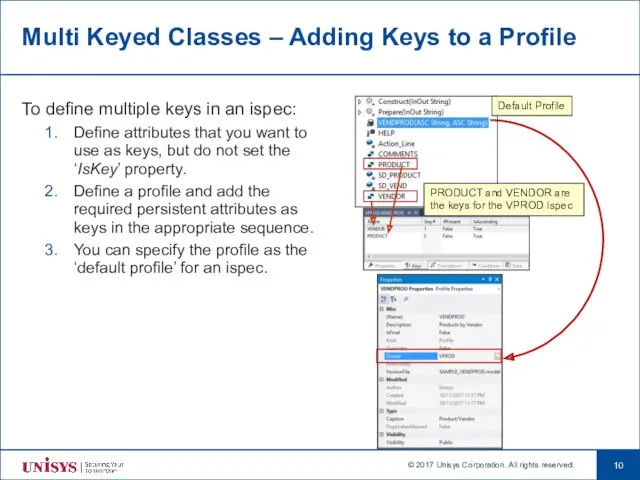 Multi Keyed Classes – Adding Keys to a Profile To define multiple keys