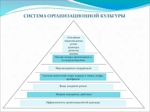 СИСТЕМА ОРГАНИЗАЦИОННОЙ КУЛЬТУРЫ