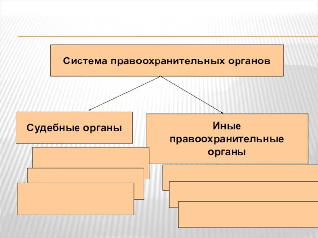 Система правоохранительных органов Судебные органы Иные правоохранительные органы