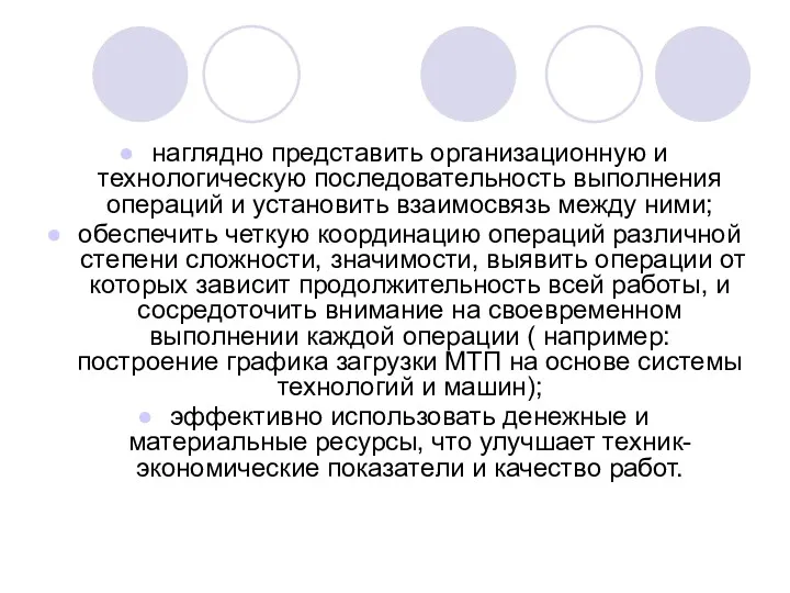 наглядно представить организационную и технологическую последовательность выполнения операций и установить