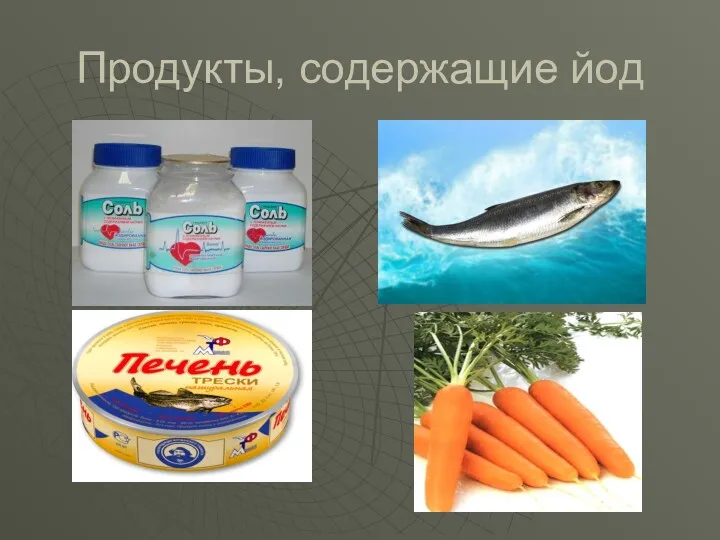 Продукты, содержащие йод