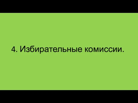 4. Избирательные комиссии.