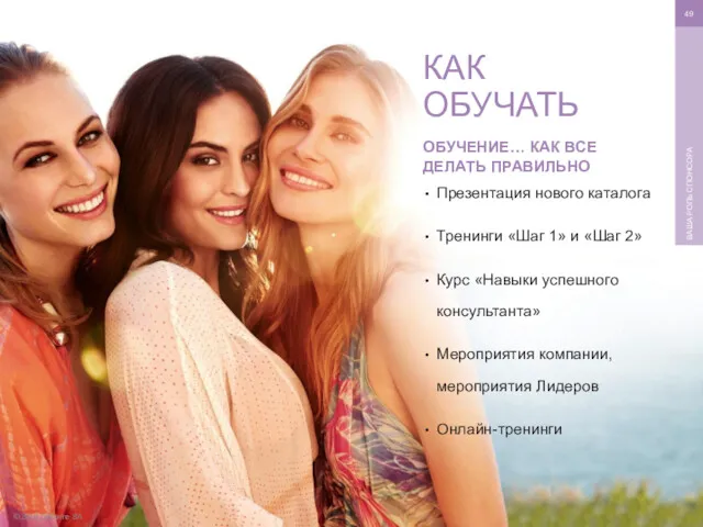 © 2016 Oriflame SA ВАША РОЛЬ СПОНСОРА ОБУЧЕНИЕ… КАК ВСЕ