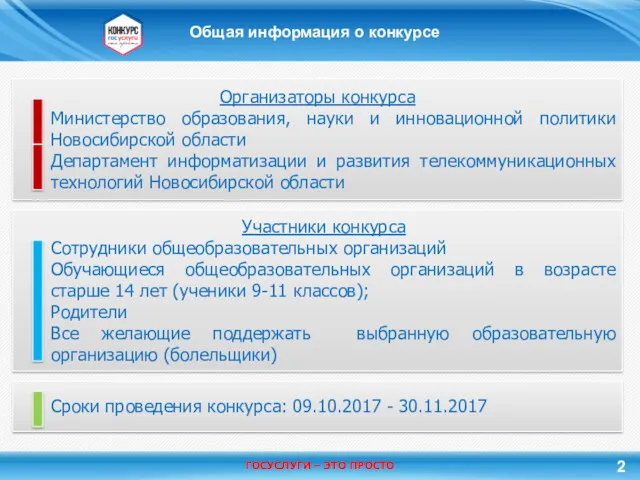 Организаторы конкурса Министерство образования, науки и инновационной политики Новосибирской области