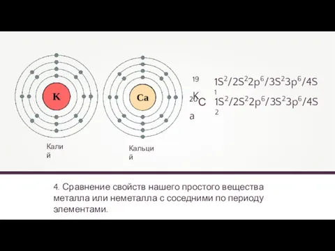 4. Сравнение свойств нашего простого вещества металла или неметалла с