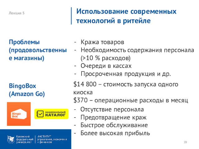 Лекция 5 Использование современных технологий в ритейле Кража товаров Необходимость