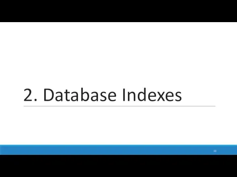 2. Database Indexes