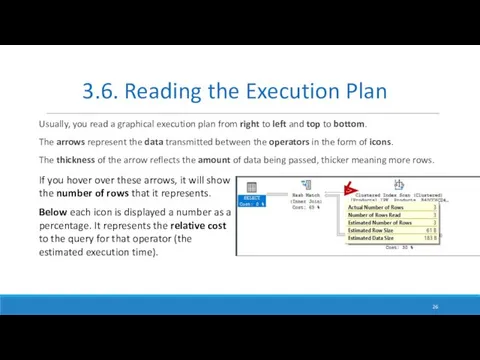 Usually, you read a graphical execution plan from right to left and top