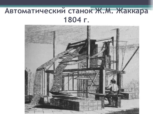 Автоматический станок Ж.М. Жаккара 1804 г.