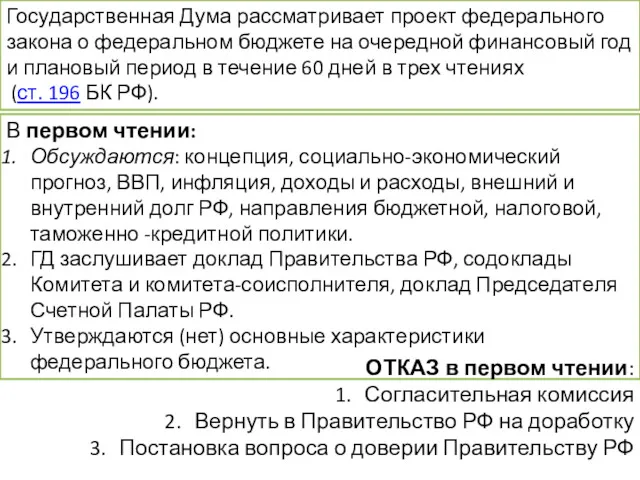 Государственная Дума рассматривает проект федерального закона о федеральном бюджете на