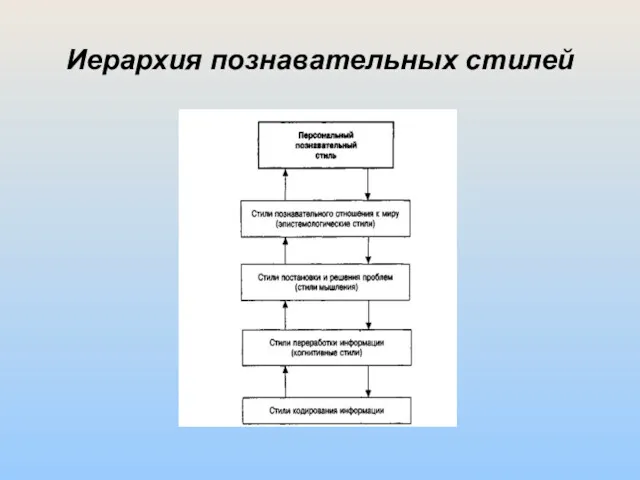 Иерархия познавательных стилей