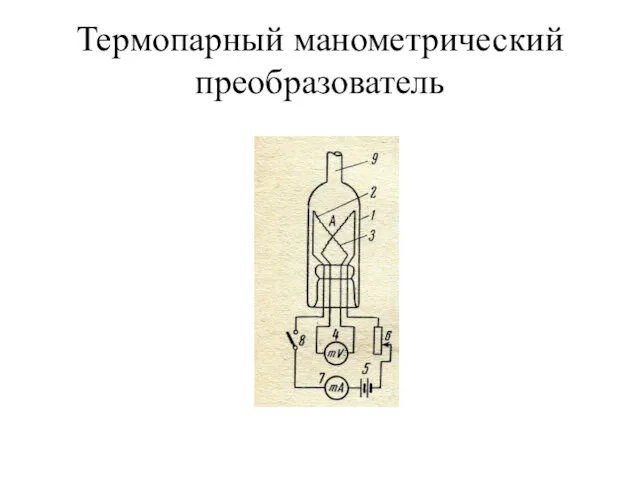 Термопарный манометрический преобразователь