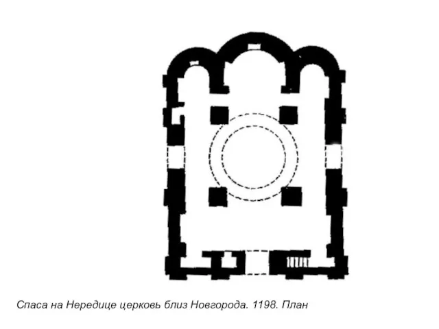 Спаса на Нередице церковь близ Новгорода. 1198. План