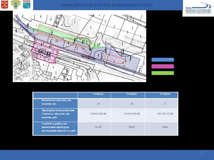 СХЕМА ЗЕМЕЛЬНЫХ УЧАСТКОВ, ВОВЛЕКАЕМЫХ В ПРОЕКТ