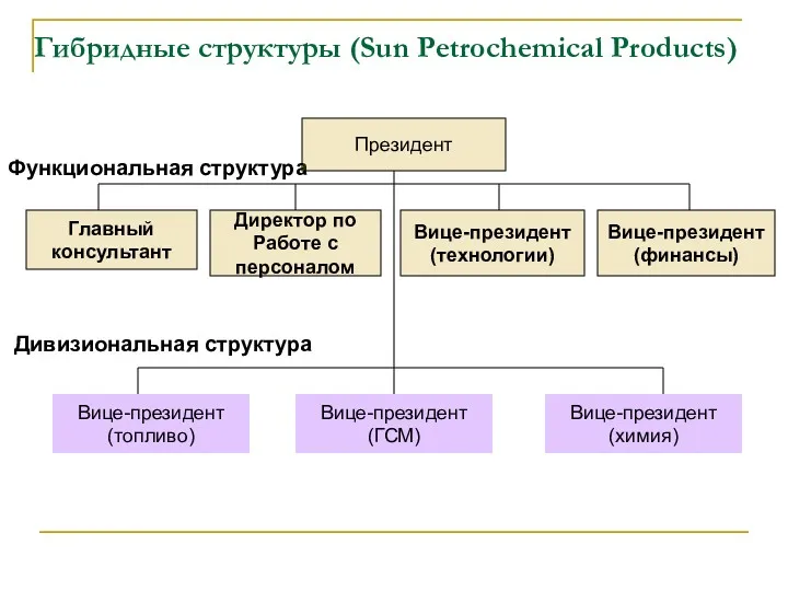 Гибридные структуры (Sun Petrochemical Products)