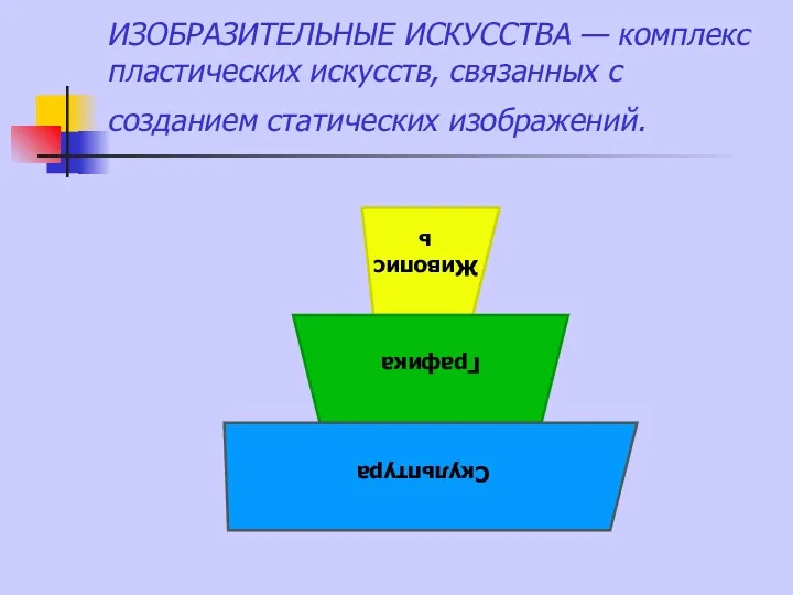 ИЗОБРАЗИТЕЛЬНЫЕ ИСКУССТВА — комплекс пластических искусств, связанных с созданием статических изображений.