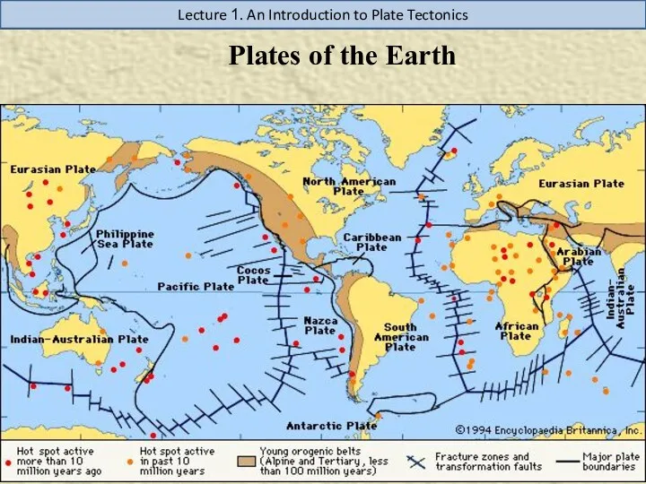 Plates of the Earth Lecture 1. An Introduction to Plate Tectonics