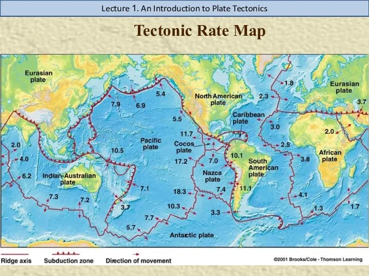 Tectonic Rate Map Lecture 1. An Introduction to Plate Tectonics