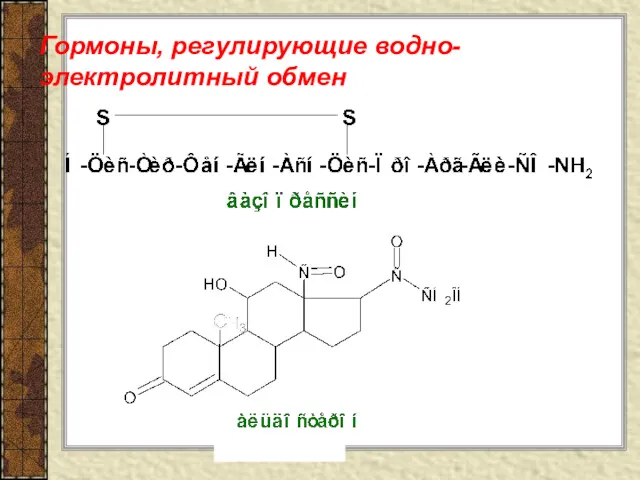 Гормоны, регулирующие водно-электролитный обмен
