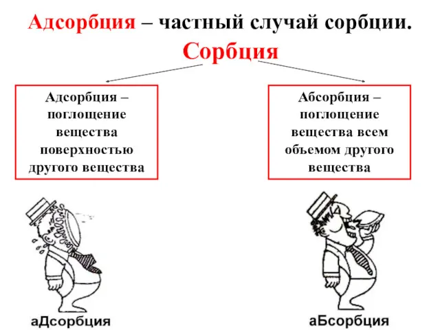 Адсорбция – частный случай сорбции. Сорбция Адсорбция – поглощение вещества