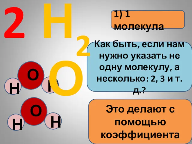 1) 1 молекула 2 Как быть, если нам нужно указать