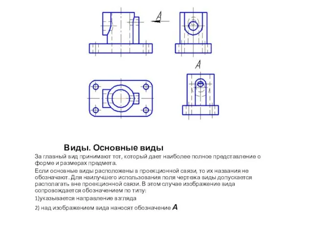 Виды. Основные виды За главный вид принимают тот, который дает