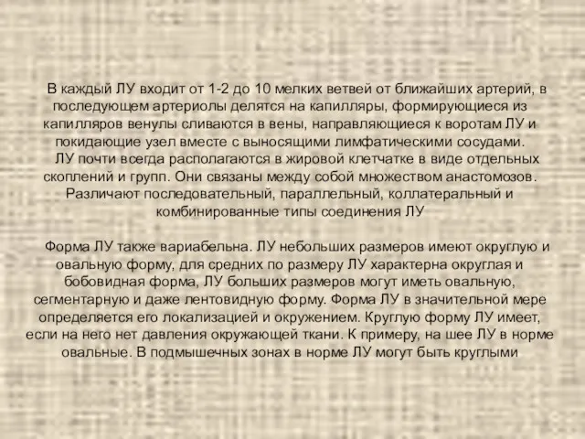 В каждый ЛУ входит от 1-2 до 10 мелких ветвей